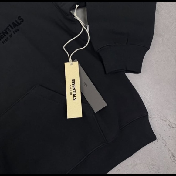 Essentials Black "Stretch" Hoodie - Picture 5 of 5